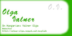 olga valner business card